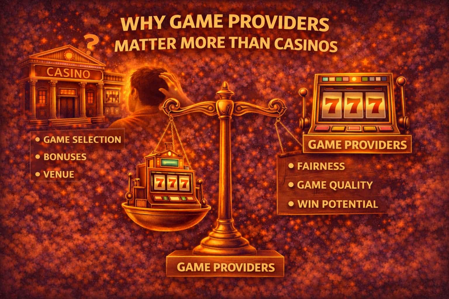 why game providers matter infographic showing this